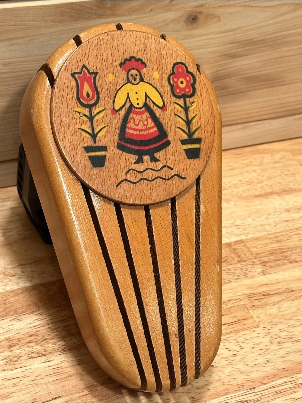 Vintage Hand-painted Yugoslavian knife block